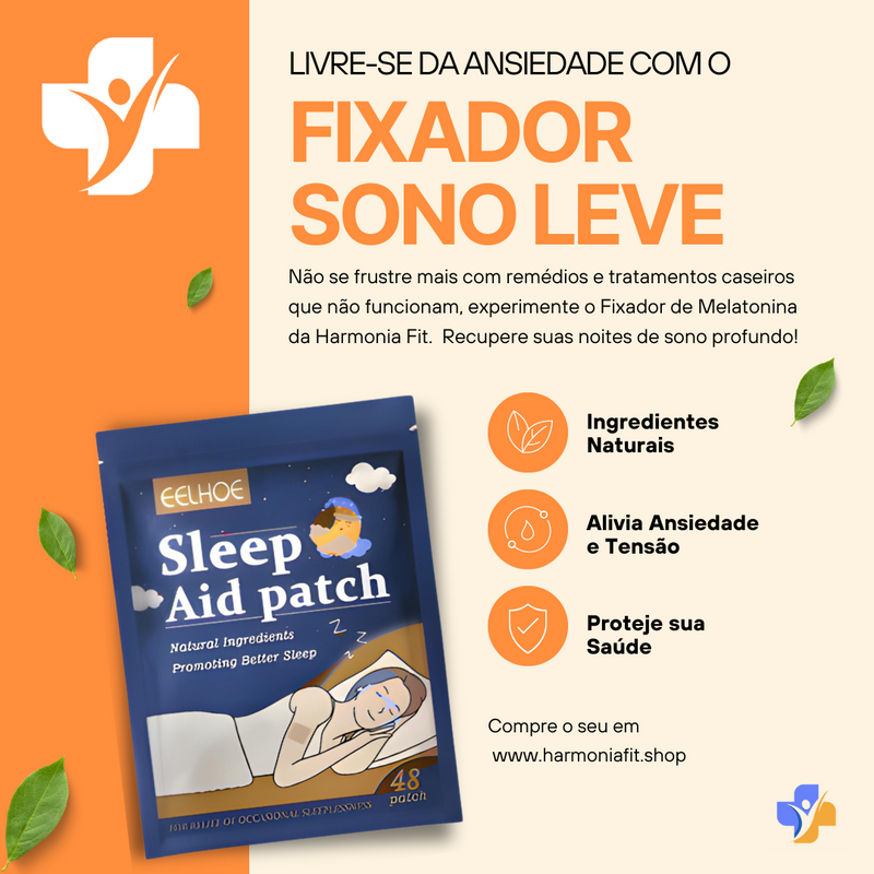 Fixador Sono Leve - Adesivo de Melatonina | COMPRE 2 LEVE 3